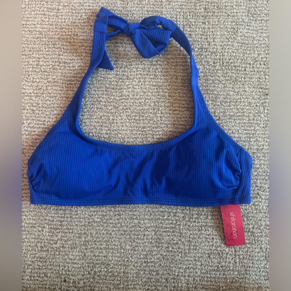 Xhilaration Blue Halter Bikini Top